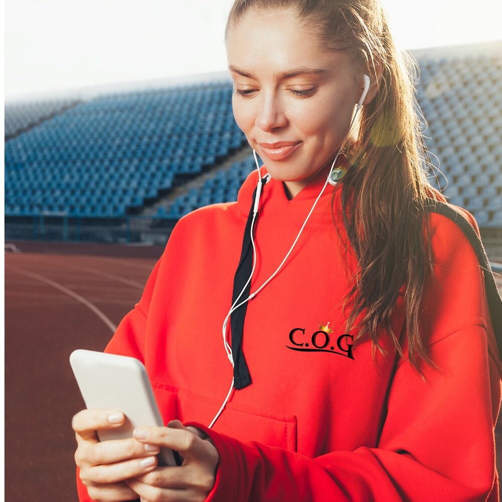 Org. Child of God (COG) LC Red Hoodie w/Black Letters